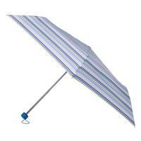 totes White Multi Thin Stripe Mini Umbrella (3 Section)