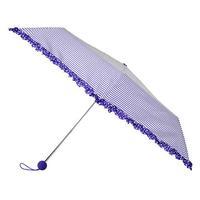 totes Bright Blue & Lime Stripe Mini Umbrella (3 Section)