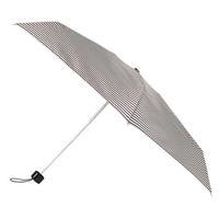 totes Mini Stone & Charcoal Stripe Thin Umbrella (5 Section)