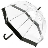 totes PVC Dome Plain Border Umbrella Black
