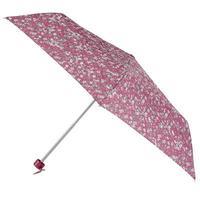 totes Mini Round Raspberry Ditsy Floral Print Umbrella (5 Section)