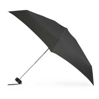 totes Plain Black Thin Umbrella (5 Section)