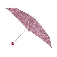 totes supermini raspberry ditsy floral print umbrella 3 section