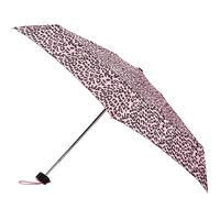 totes miniflat thin pinkchocolate leopard print umbrella 5 section