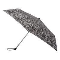 totes Steel Miniflat Taupe Leopard Print Umbrella (3 Section)