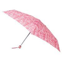 totes Pink Ditsy Miniflat Thin Umbrella (5 Section)
