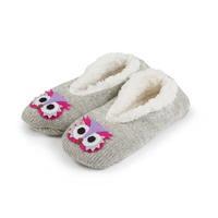 totes Girls Novelty Footsie with Shirpa Lining Owl Age 7-10