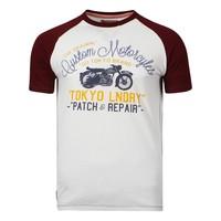 tokyo laundry patch repair oxblood t shirt