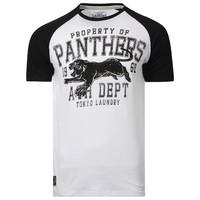 Tokyo Laundry Panthers white raglan sleeve t-shirt