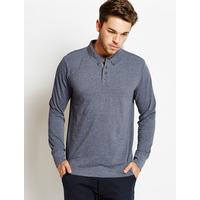 Tokyo Laundry Lowell long sleeved polo in navy