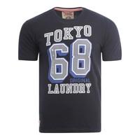 Tokyo Laundry Retro Varsity navy t-shirt