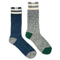 Tokyo Laundry Merrick socks in black & blue (2 Pack)