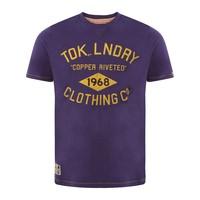 tokyo laundry american retro purple crew neck t shirt