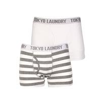Tokyo Laundry Burbank white & grey boxers