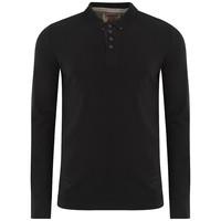 Tokyo Laundry Lowell long sleeved polo in black