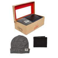 Tokyo Laundry Cobain grey hat & black wallet gift set