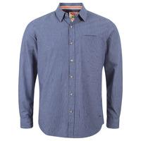 tokyo laundry tarlton striped cotton shirt in estate blue