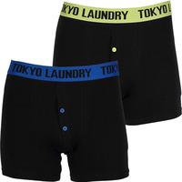 tokyo laundry samson boxer shorts 2 pack grass green navy