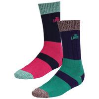Tokyo Laundry Bigham Ribbed socks in Simply Green & Raspberry Sorbet