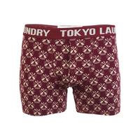 Tokyo Laundry Arrow Chaser Sports Boxer Shorts in Oxblood