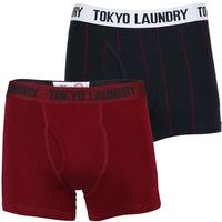 Tokyo Laundry Ortiz navy & red boxer shorts