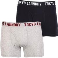 Tokyo Laundry Greenberg grey & navy boxers ( 2 Pack)