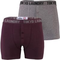 Tokyo Laundry Malone grey & purple boxers ( 2 Pack)