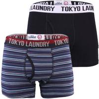 Tokyo Laundry Statham blue & navy boxer shorts ( 2 Pack )
