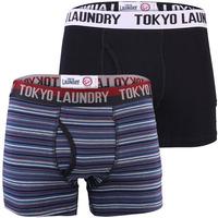 tokyo laundry statham blue navy boxer shorts 2 pack 