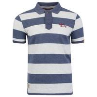 Tokyo Laundry Hunters Pass blue & white stripe polo shirt