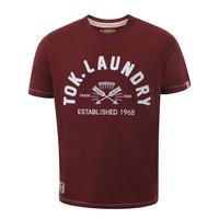 tokyo laundry sioux falls oxblood crew neck t shirt