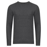 Tolstoy Crew Neck Boucle Knitted Jumper in Charcoal - Dissident