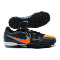 Total 90 Exacto IV TF Kids Football Trainers Black/Total Orange/Blue Glow