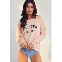 tommy hilfiger pale blush track sweatshirt rose