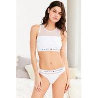 tommy hilfiger white mesh panel thong white