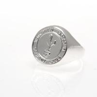 tottenham hotspur fc silver plated crest ring medium