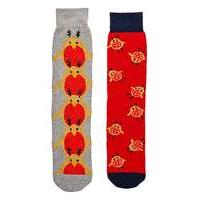 Totes Pack of 2 Pairs of Novelty Socks