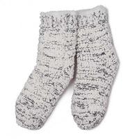 totes Ladies Soft Fluffy Sequin Bedsocks Grey One-Size