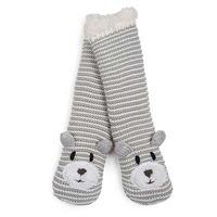 totes Ladies Chunky Novelty Slipper Socks Grey One-Size