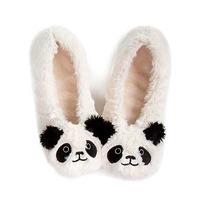 totes Ladies Novelty Knit Footsie Slipper Socks Cream Panda Medium/Large (UK 6-8)