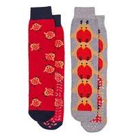 totes Ladies Original Slipper Socks (Twin Pack) Robin One-Size
