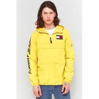 Tommy Jeans \'90s Yellow Packable Popover Jacket, MUSTARD