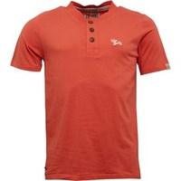 Tokyo Laundry Mens Essential Henley T-Shirt Paprika