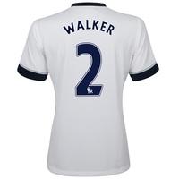 Tottenham Hotspur Home Shirt 2015/16 White with Walker 2 printing, White