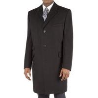 Tom English Black Melton Regular Fit Overcoat 44R Black