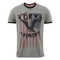 tokyo laundry port vincent light grey t shirt