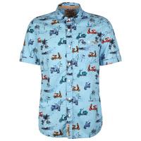 Tokyo Laundry Gallen blue short sleeve shirt