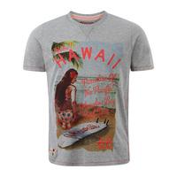 Tokyo Laundry Honolua Bay Casual Tee in Light Grey Marl