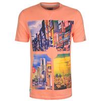 Tokyo Laundry Susumu Photo Print T-Shirt in Laundered Coral