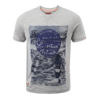 Tokyo Laundry Venice Bay Crew Neck T-shirt in Lt Grey Marl